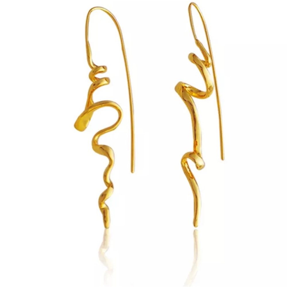 Stylish Unique Twisted Dangling Earrings Accessories Jewelry